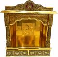 Intricate Carving Golden Oxidized Open Style Mandir for Home 21" x 9"
